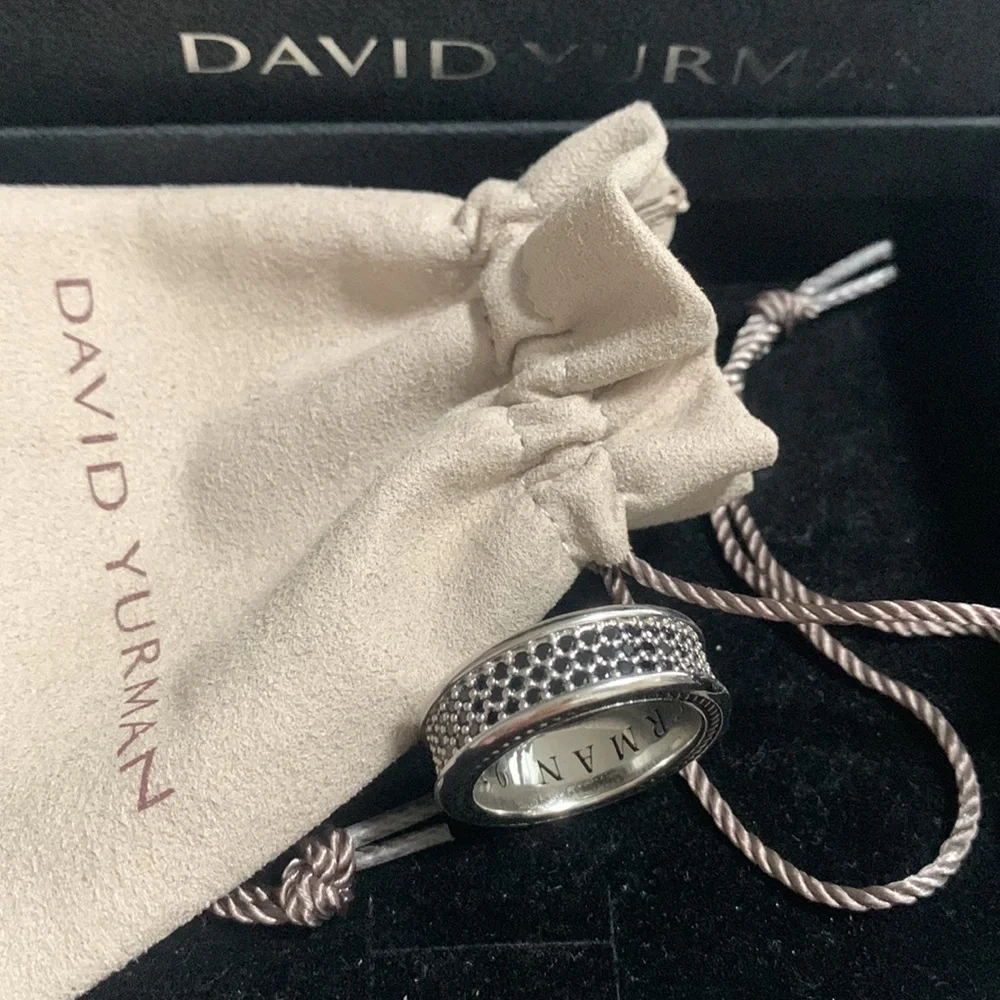 David Yurman Silver Men's Ring Size 11
